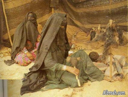 من الاشغال اليدوية في البادية العربية